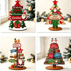 Runt 1pc Mini Wooden Christmas Tree,Merry Christmas Decor for Home,Xmas Gifts ,Navidad 2026 ,New Year Table Decor