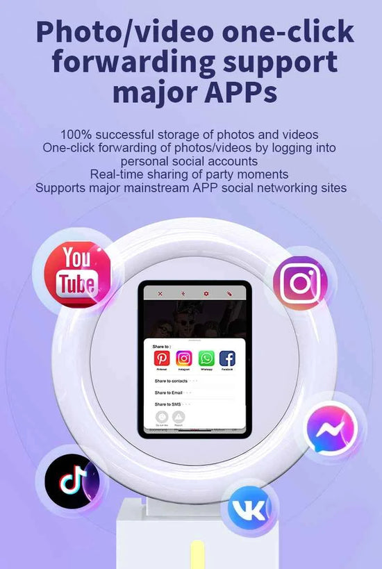 Photo Booth Machines Wedding For iPad 10.5'' 11'' 12.9'' 13'' 12.3'' ipad Photobooth with 2 Panels 9.7 Selfie Photo Booth