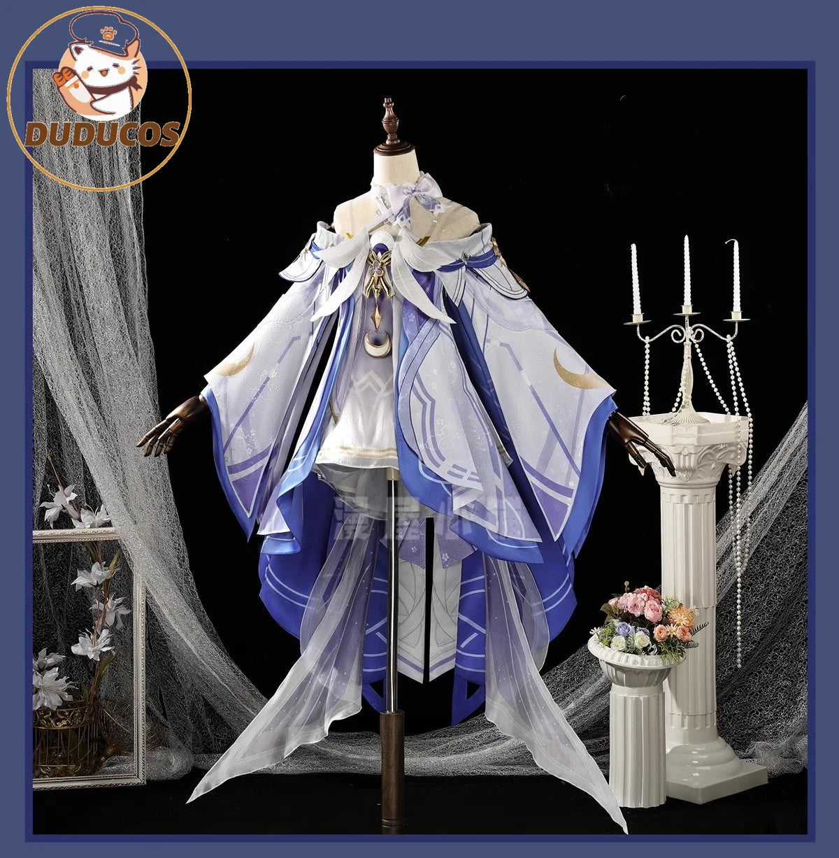 IN STOCK Columbina Cosplay Costume Game Genshin Impact【S-2XL】DUDU-R Nod-Krai Women Song of the Welkin Moon Plus Size