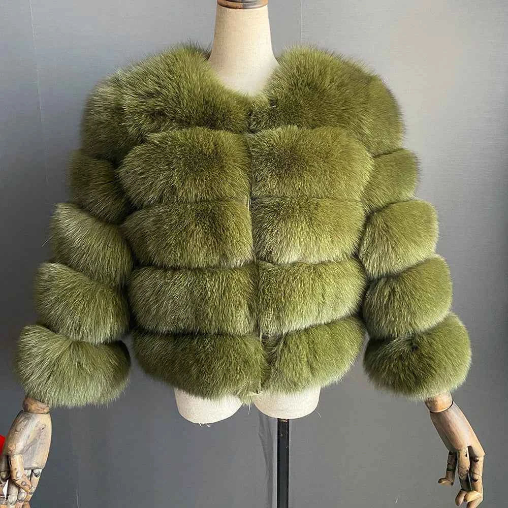 Winter Women's Cold Coat Top Fox Jackets For Women clothing Natural Real fox Fur Jacket Coats For Women Fur Jacket In Promotion