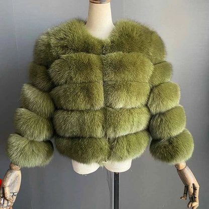 Winter Women's Cold Coat Top Fox Jackets For Women clothing Natural Real fox Fur Jacket Coats For Women Fur Jacket In Promotion