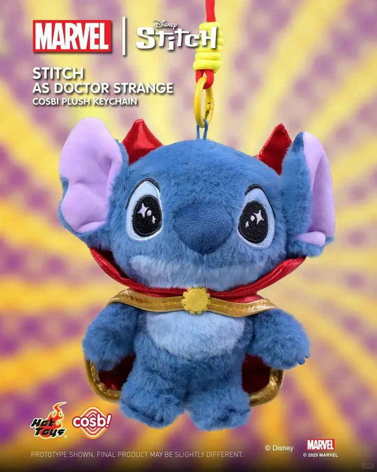 Hottoys Cosbaby Stitch Marvel Blind Box - Captain America & Spider-Man Crossver Anime Figure Christmas Surprise Gift Collection
