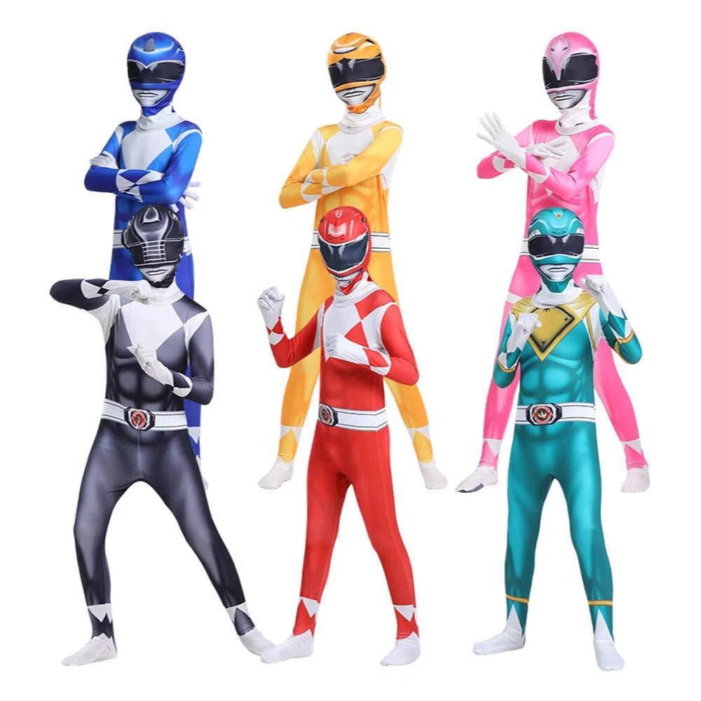 Samurai Sentai Shinkenger Cosplay Jumpsuit & Mask Set for Adults