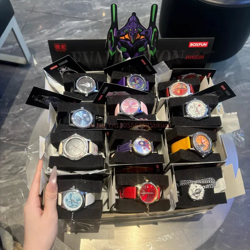 Original Boxfun Eva Evangelion The Final Mission Series Wrist Watch Blind Box Asuka Anime Peripheral Ornament Birthday Gifts Toy