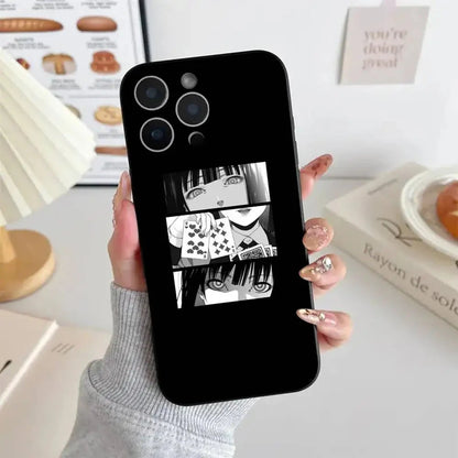 1pc Japanese Anime Kakegurui Jabami Yumeko Phone Case Silicone Soft For IPhone 17 Air 16 15 14 13 12 11 Plus Pro Max Plus SS69