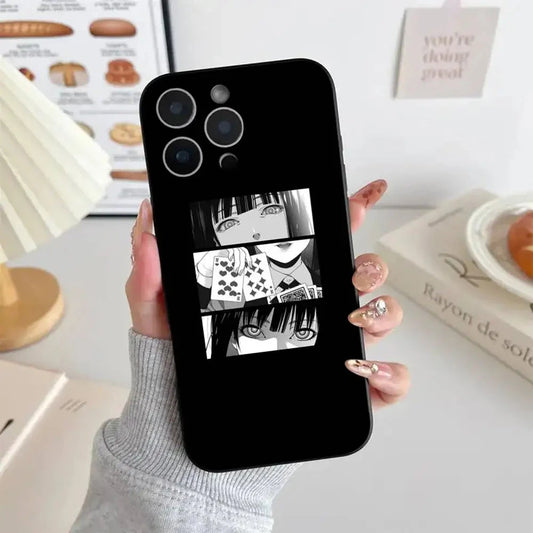 1pc Japanese Anime Kakegurui Jabami Yumeko Phone Case Silicone Soft For IPhone 17 Air 16 15 14 13 12 11 Plus Pro Max Plus SS69