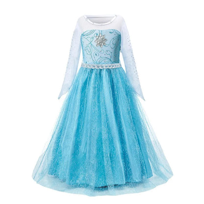 Girls Elsa Anna Dress Children Princess Carnival Dress Kids Jasmine Rapunzel Pageant Flower Disguise Birthday Cosplay Costume