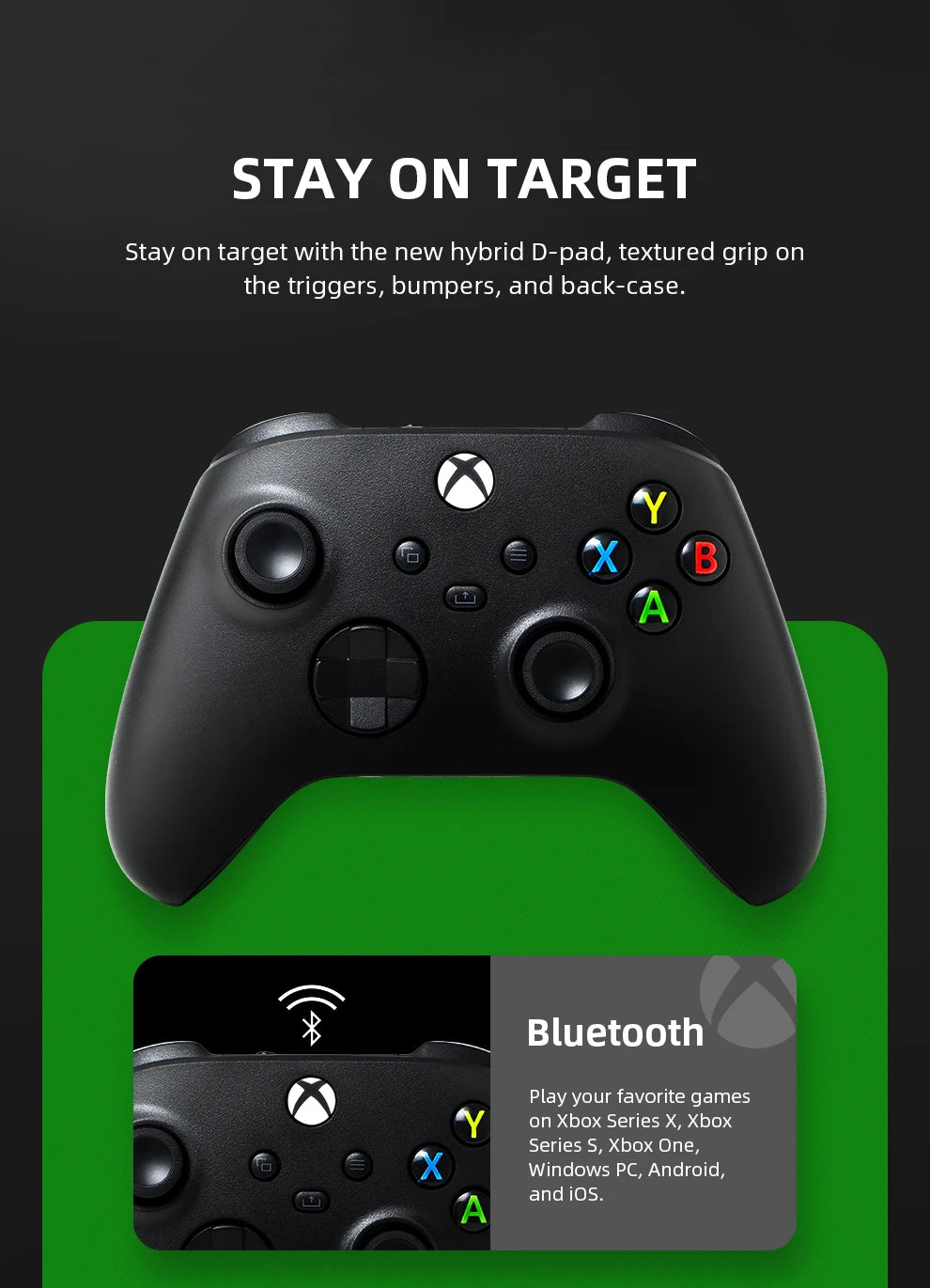 Microsoft Xbox Core Wireless Controller -  Pulse Cipher/ White/Black- for Xbox Series S X XSS XSX Xbox One Controller SS69