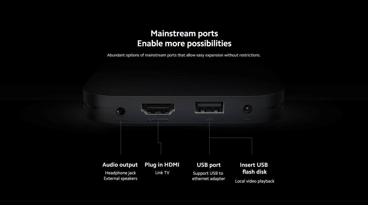 Xiaomi TV Box S 2nd Gen 4K Ultra HD Streaming Media Player Google TV Box WiFi Bluetooth 5.2 Dolby Vision HDR10+ TV Play Box SS69