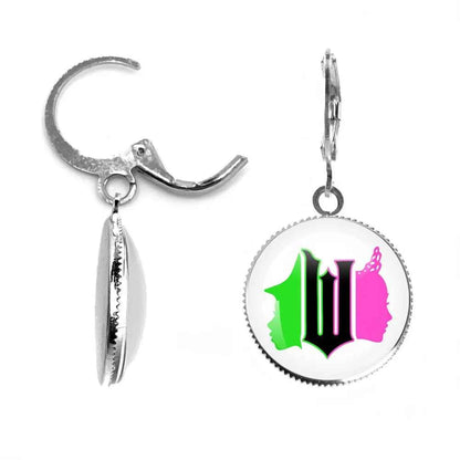 The Movie Wicked Elphaba&Linda Cosplay 20MM Glass Cabochon Earrings Jewelry Accessories Earring Jewelry Gift for Couple