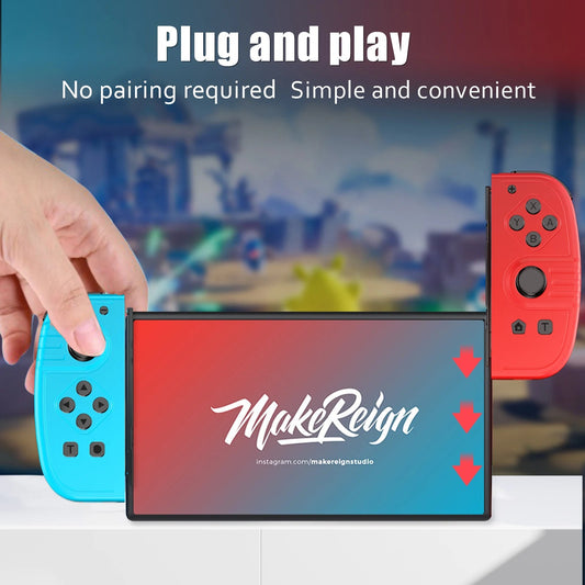 For Nintendo Switch/iOS/Android/PC Wireless Controller, Turbo Vibration Wake-up Handle For Fitness-ring BT Video Game Control SS69