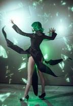 ManManGuGu Tatsumaki Cosplay Costume Women's Black Polyester Dress