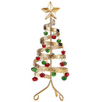 Iron Lace Christmas Tree Mini With Bell Star Desktop Ornament Ornament New Year Christmas Eve Gift Celebrate Party Xmas 2026