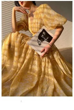 JAMERARY Fashion Floral Print Long Sleeve Maxi Dress For Women Summer Autumn Clothes Layers Ruffles Cake Dresses Evening SS69