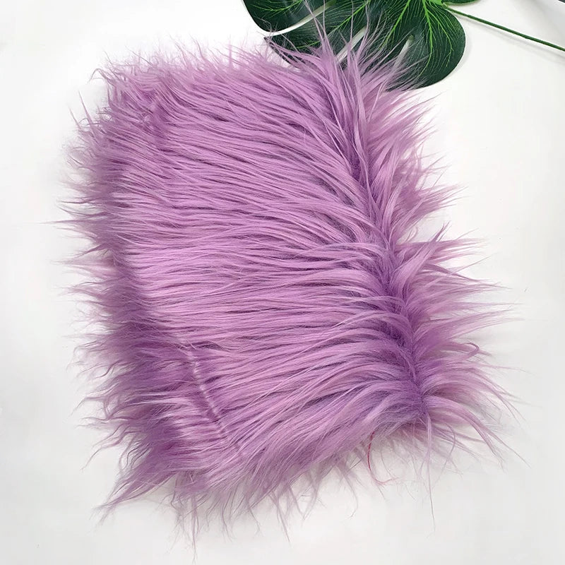 Faux Fur Fabric 8cm Long Pile Cosplay Patchwork Sheet
