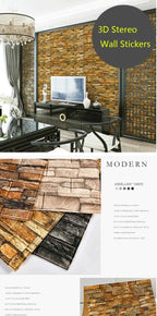 3D Self-Adhesive Wallpaper 70cm*1/5/10m Continuous Waterproof Brick Wall Stickers Living Room Bedroom Children's Room Home Decor