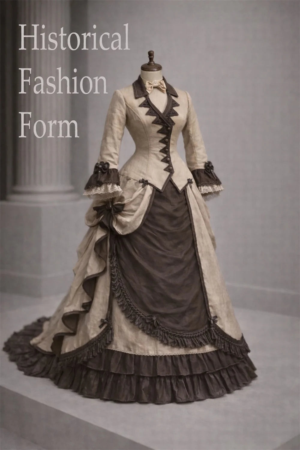 Victorian Bustle Dress - Historical Costume Gown