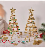Iron Lace Christmas Tree Mini With Bell Star Desktop Ornament Ornament New Year Christmas Eve Gift Celebrate Party Xmas 2026