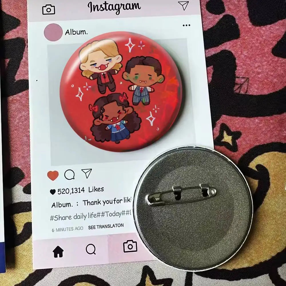 Movie Interview with the Vampire   Laser Badge Applicable For Backpack Clothes Hats Decor Creative Accessories