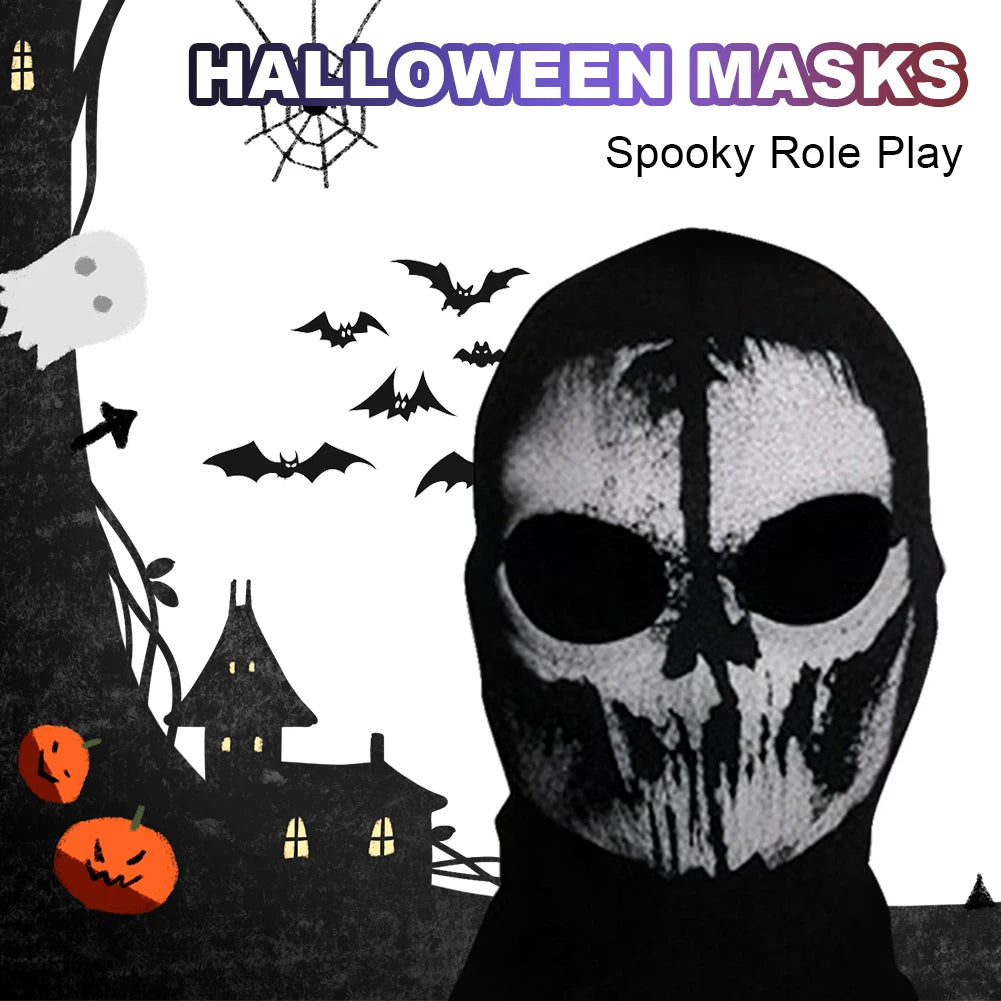 Ghost Skull Balaclava Full Face Mask for Cosplay & Cycling