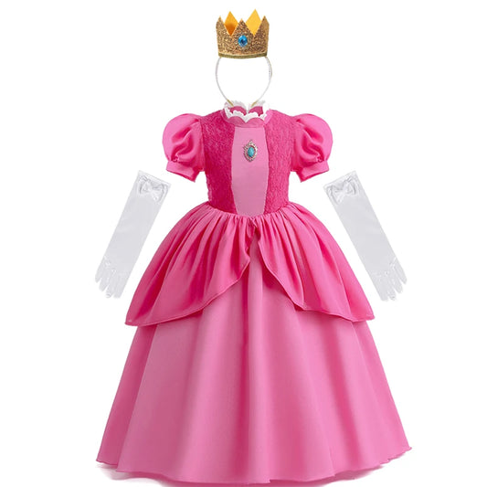 DOCHEER Girls Queen Princess Costume, Puff Sleeve Ball Gown for Birthday
