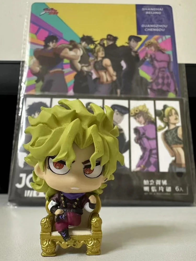 BANDAI JOJOs WORLD3 Bizarre Adventure Action Figure Toy Amine Q Version 4.5cm DIO Bruno Bucciarati Toys Gifts