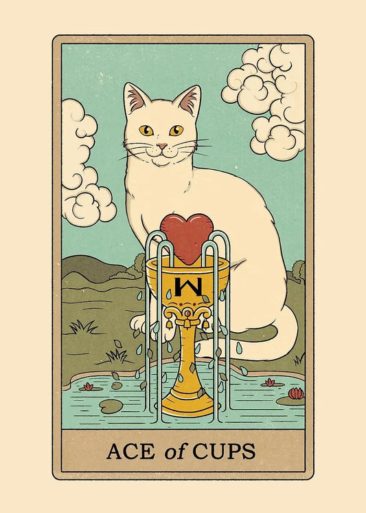 Vintage Cat Card Art Poster Canvas Printing Fashion House Home Furnishings Rural Villas Decoration Aesthetics Natural Canvas Art SS69 21.69 50X70cm Unframed / 5
