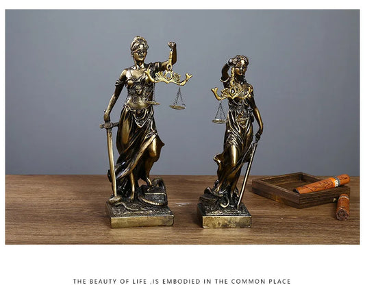 Themis Goddess of Justice Resin Statue Antique Style Greek Mythology Decor