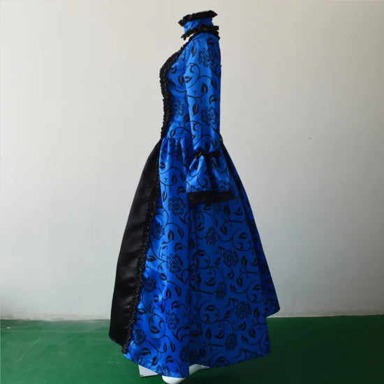 Women Cosplay Marie Antoinette Dress Medieval Flare Sleeve Victorian Party Formal Gown Renaissance Gothic Floral Robe Plus Size SS69 32.69 Blue / 5XL