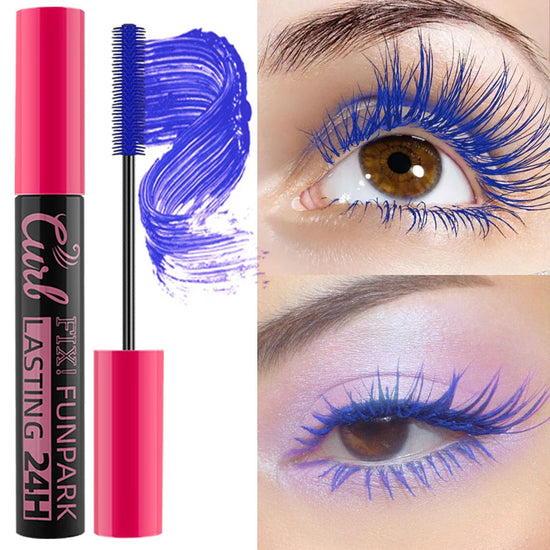 9 Color Mascara Thick Curl Waterproof  Natural Eyelash  Long Lasting Blue White Green Pink Black Eye Makeup Korean cosmetics SS69
