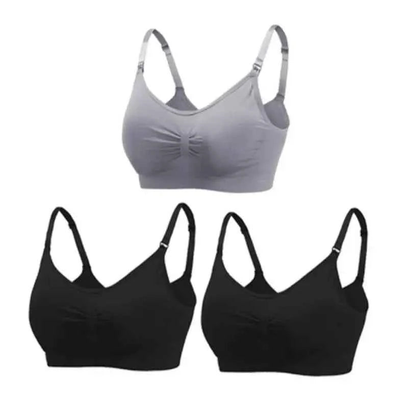 3pcs/Set High Quality Maternity Nursing Bras Cotton Breastfeeding Pregnant Underwear Seamless Large Size Breathable Bra Push Up