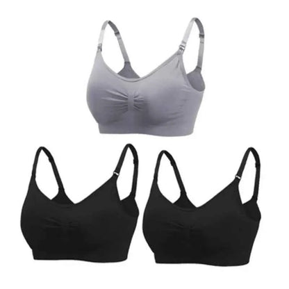 3pcs/Set High Quality Maternity Nursing Bras Cotton Breastfeeding Pregnant Underwear Seamless Large Size Breathable Bra Push Up