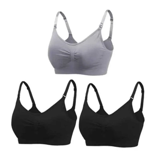 3pcs/Set High Quality Maternity Nursing Bras Cotton Breastfeeding Pregnant Underwear Seamless Large Size Breathable Bra Push Up