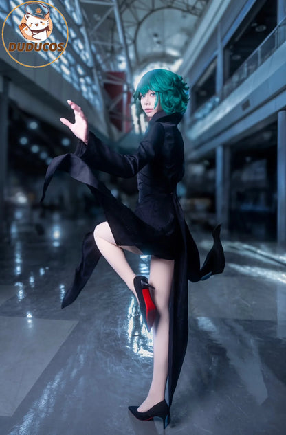 Terrible Tornado Tatsumaki Anime Cosplay Costume Women's Polyester Dress