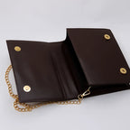 Book Look Handbag Old Brown Leather Book with Gold Design Shoulder Bag Purse