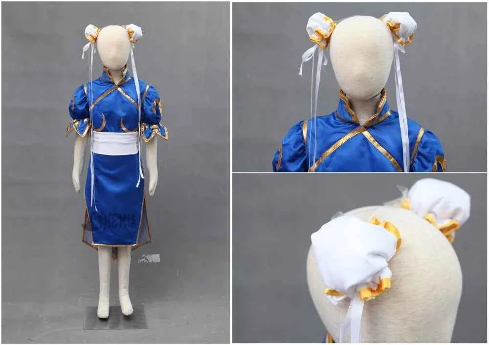 Athemis Street Cosplay Chun-Li Cosplay Costume Child Plus Size Outfit And Women Set Custom Made Size
