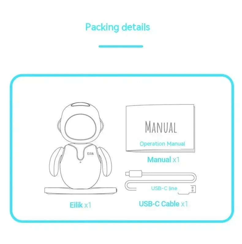 Eilik Robot Emotional Interaction Smart Companion Pet Robot Electronic Creative Custom Desktop Companion Christmas Toys Gifts SS69