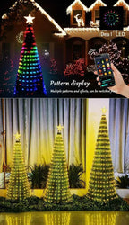 2.1M LED Christmas Tree Decorative Light Lntelligent IDeal LED APP Application Control DIY Lmage Light String for Quick Shipping