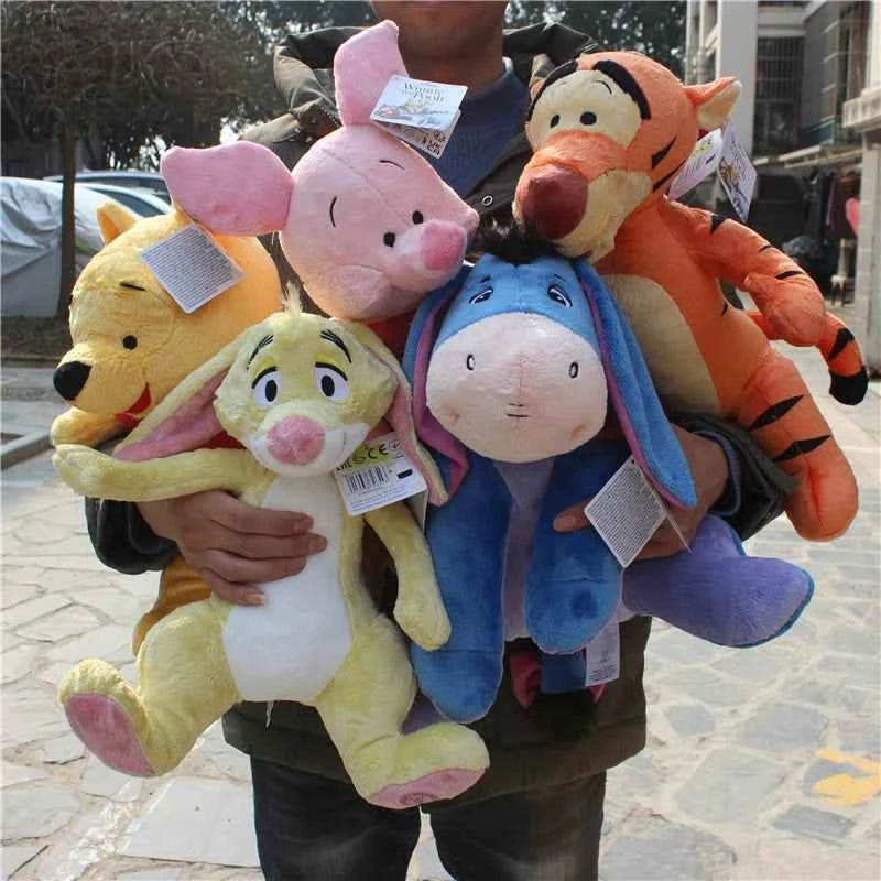 In Stock Winnie The Pooh Bear And Tigger Eeyore Donkey Piglet Pig Pooh Bear Stuffed Gift Toys Boy Girl Brithday Gift Doll
