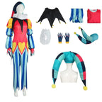 Fizzarolli Clown Cosplay Costume Set - Polyester Top, Pants & Hat