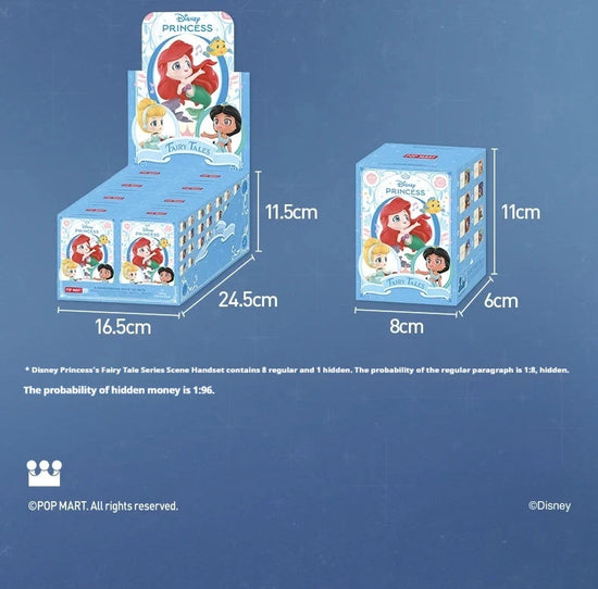 Genuine 100% Disney Princess Talry Tales Series Blind Box Action Figures Toy Collection Desktop Decoration Mystery Box Gift SS69