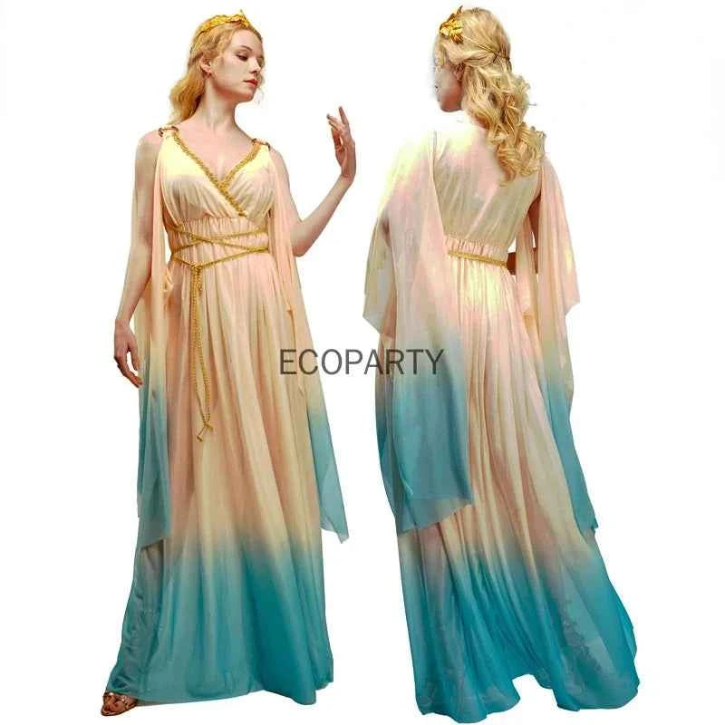 SS69 Greek Goddess Costume for Women, Polyester Blend Cosplay Dress Set