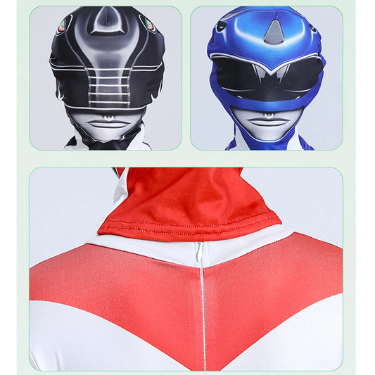 Samurai Sentai Shinkenger Superhero Cosplay Jumpsuit and Mask Set for Adults