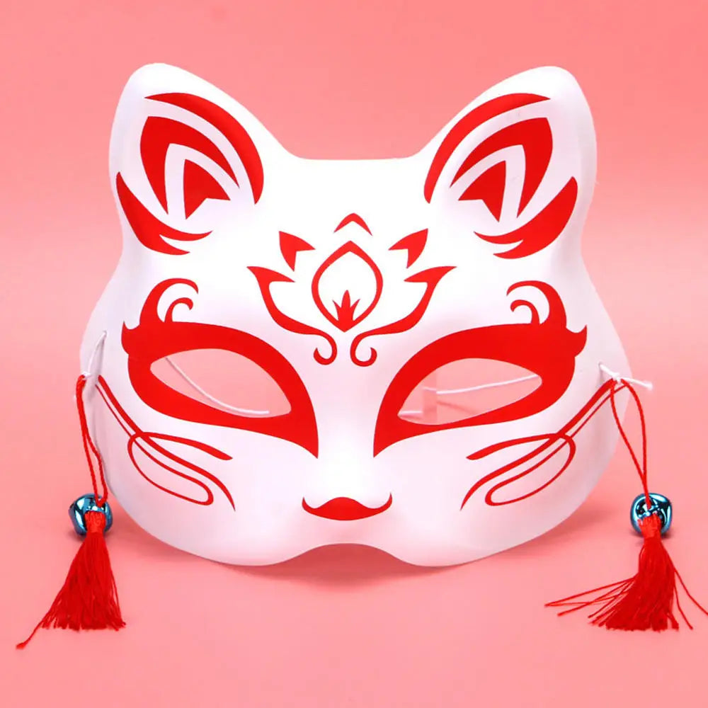 Exaggerated Rabbit Ear Mask - Black & White PVC Costume Accessory