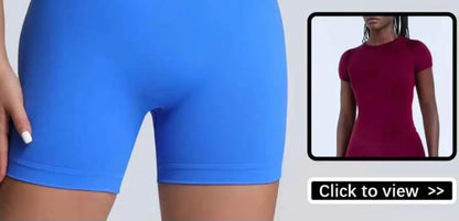 HISTELLO Impact Shorts 4.5" Women Fitness Sports Biker Shorts Low Waist Gym Short Workout Scrunch Butt Yoga Seamless Leggings