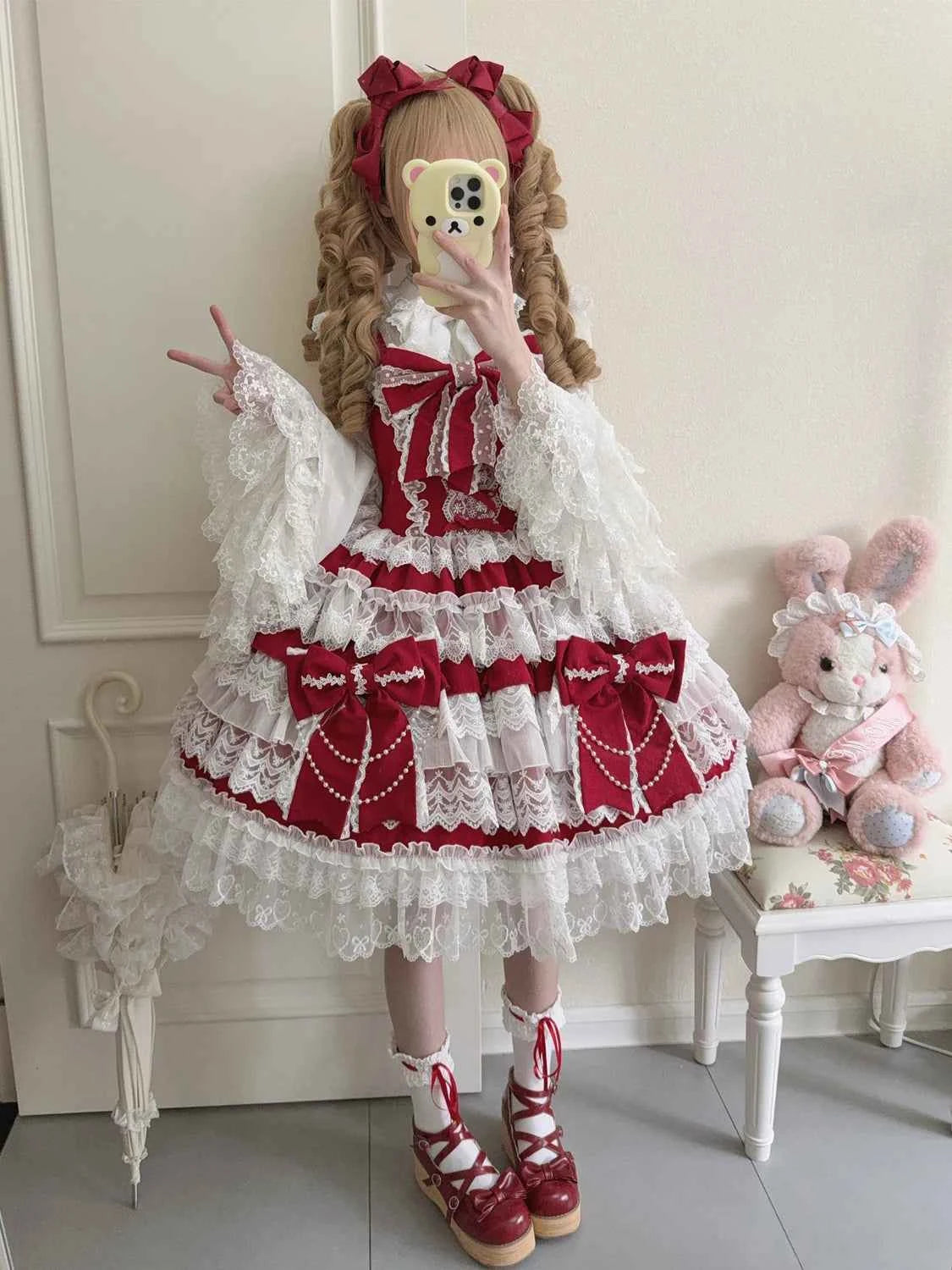 Women's Pink Lolita Dress Cape Set New Spring Women's Sweet Girl Lace Princess Jsk Cake Dress Fairy Suspender Dress Shirt Outfit