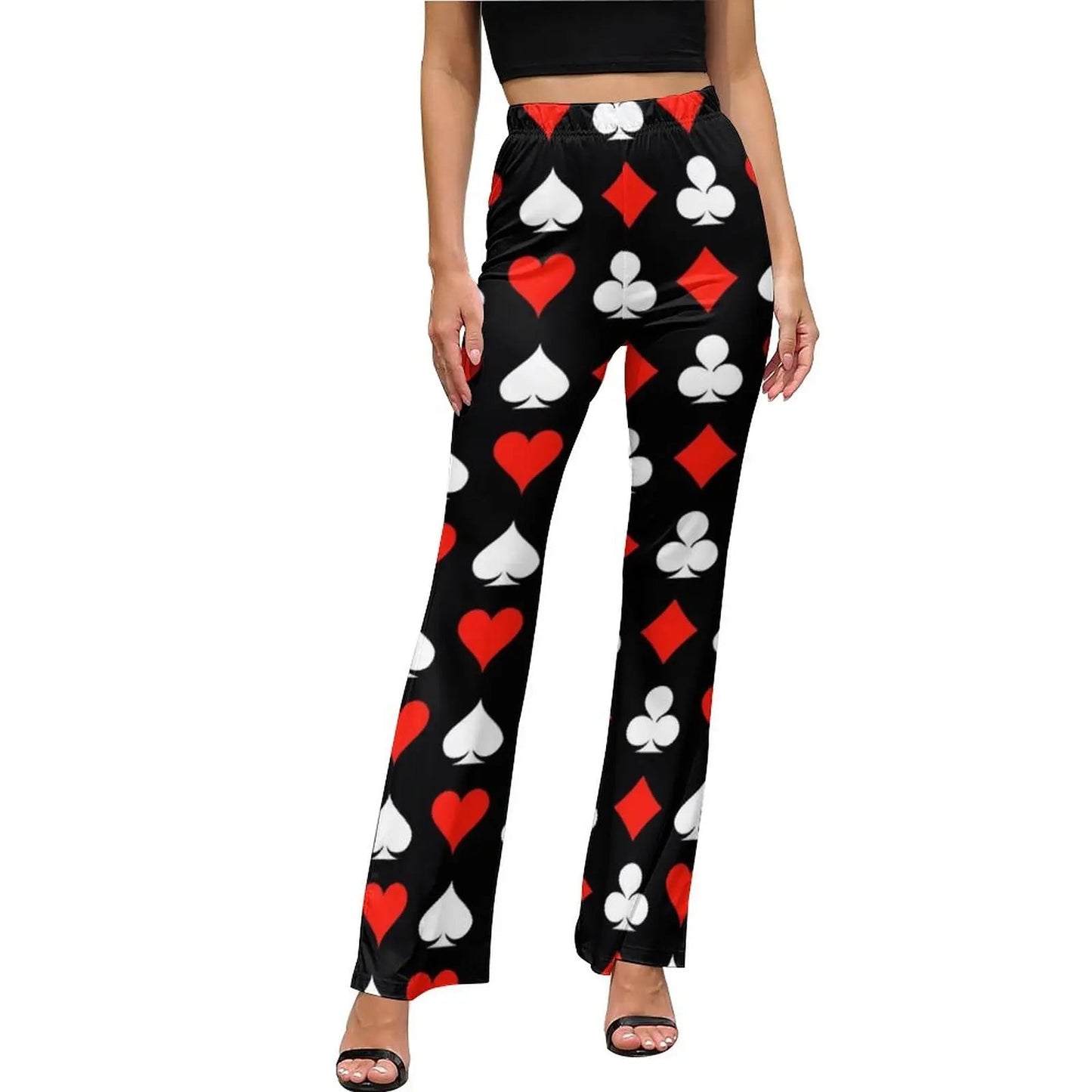 Heart Confetti Pants Elastic Waist Pink Valentines Day Streetwear Flare Pants Summer Casual Pattern Oversize Trousers SS69 34.69 style-15 / XL / CHINA