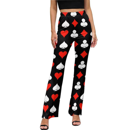 Heart Confetti Pants Elastic Waist Pink Valentines Day Streetwear Flare Pants Summer Casual Pattern Oversize Trousers SS69 34.69 style-15 / XL / CHINA
