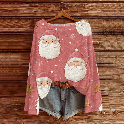 Women'S Round Neck Lightweight Sweater Casual Long Sleeve Christmas Print Knit Pullover Pulls Femmes Ropa De Mujer Woman Clothes SS69 43.69 Watermelon Red / XL / United States