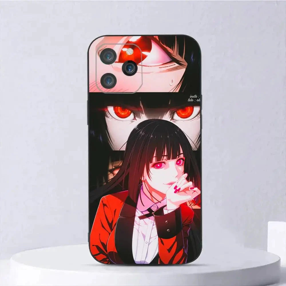 1pc Japanese Anime Kakegurui Jabami Yumeko Phone Case Silicone Soft For IPhone 17 Air 16 15 14 13 12 11 Plus Pro Max Plus SS69 11.69 For IPHONE 11 / z8